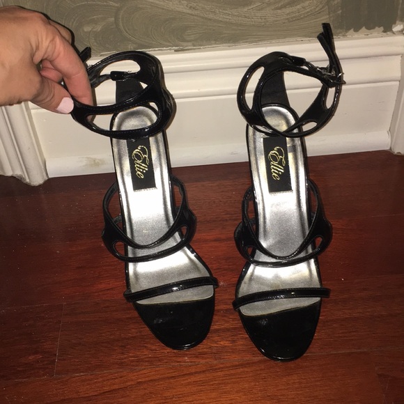Ellie sexy strappy patent black sandal 👠size 8 - Picture 4 of 7